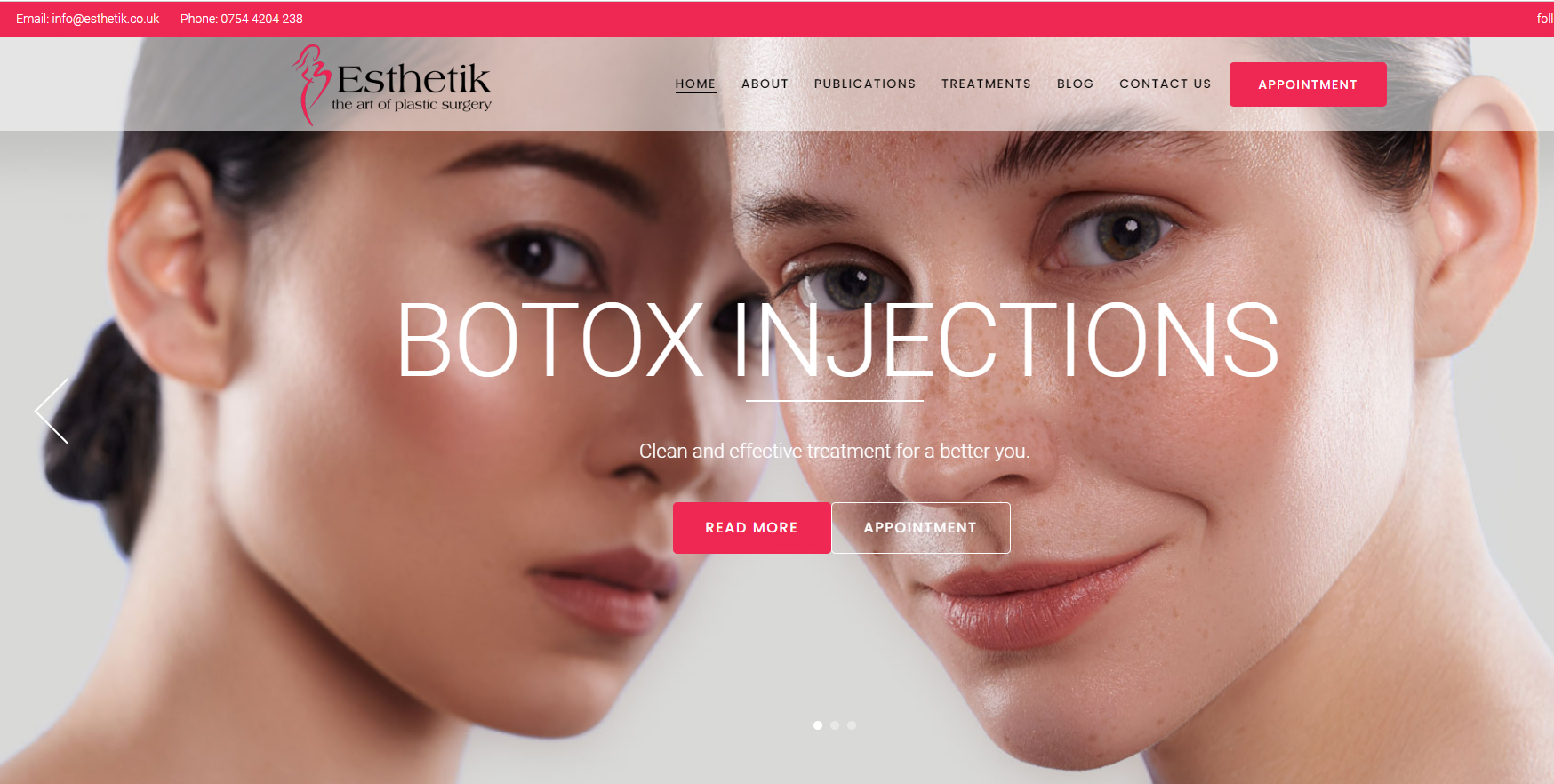 Web Design for Skincare & Cosmetics brand