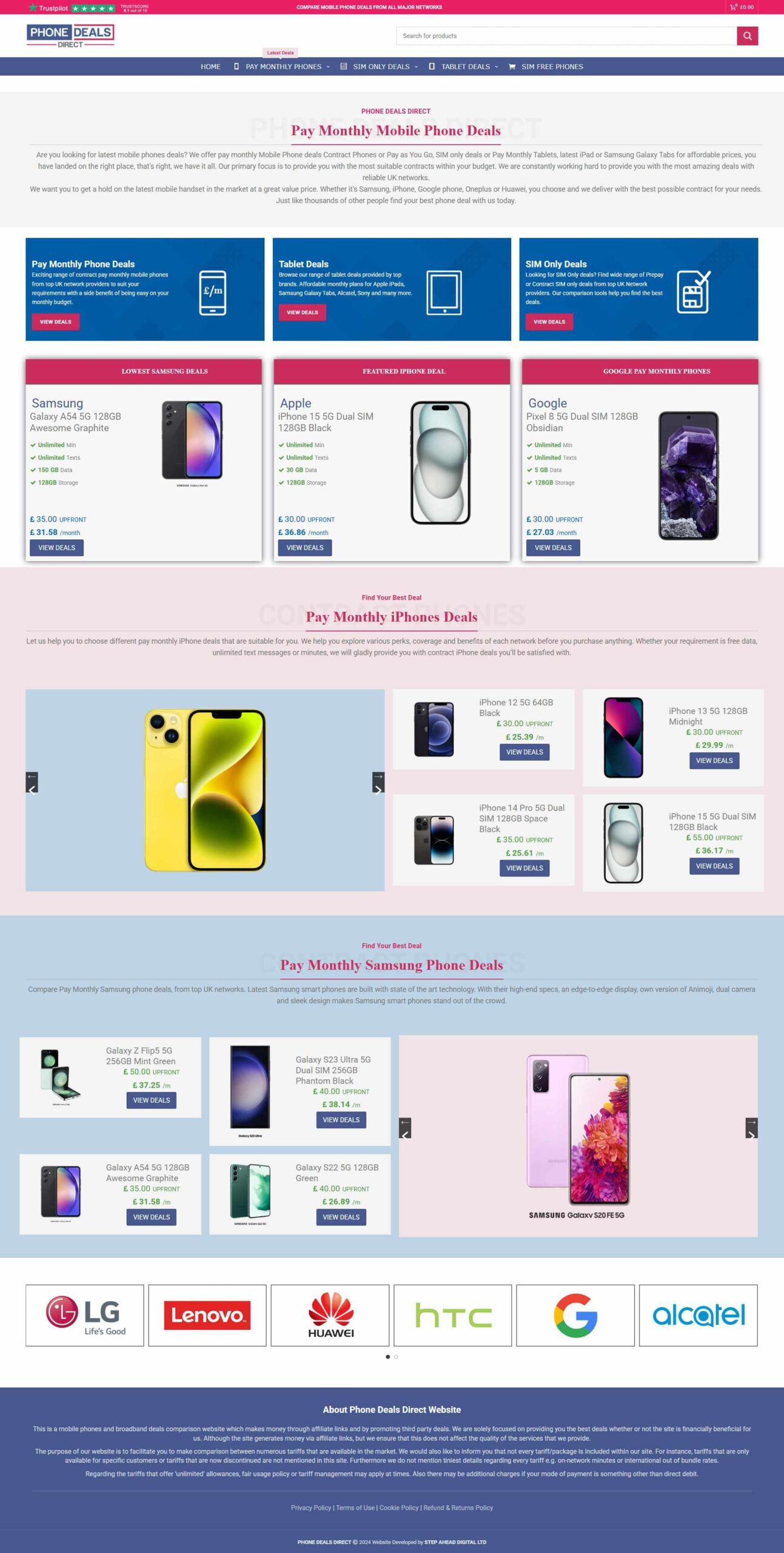 Mobile Phone Deals Ecommerce Store